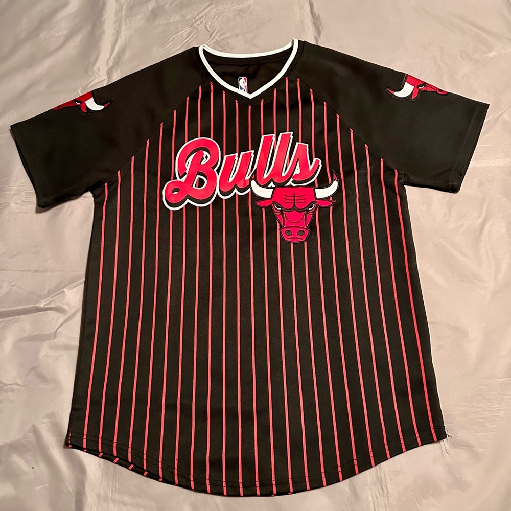 Boys Bulls Pinstripe Basketball Jersey
